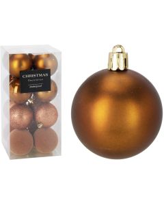 ENA Set novogodišnjih kugli 6cm 16/1 512993, braon