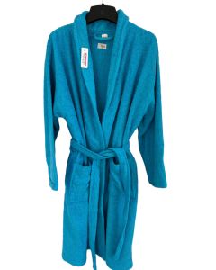 VIKTORIJA Bade mantil frotir svetlo plavi dug rukav, vel. 2XL - VLK000312-svetloplav