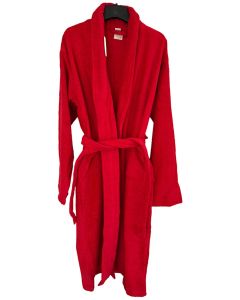 VIKTORIJA Bade Mantil Frotir Red XXL Dug rukav Kragna - VLK000312-redkragna