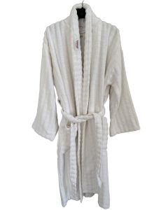 VIKTORIJA Bade mantil frotir white blanky dug rukav, vel. 2XL - VLK000312-whiteblank
