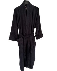 VIKTORIJA Bade Mantil Frotir Black L Dug rukav - VLK000312-black