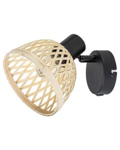 Rabalux Spot rasveta Rattan E14 1x MAX 15W mat crno (3133) - 3133-1-1