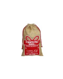 Ukrasni novogodišnji džak od jute 65x39cm