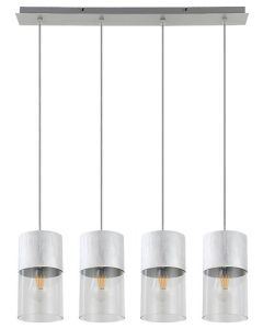 Rabalux Visilica Zelkova E27 4x MAX 40W brušeni aluminijum (3156) - 3156