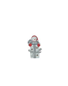 SIGMA Novogodišnja figura Poklon sneško 8 x 15 cm, 3164045 - 3164045