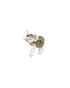 SIGMA Figura Slon 11cm LH-976, bela/zlatna