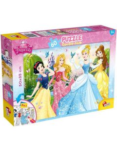 LISCIANI Puzzle Princess 2u1 složi I oboji  - 60 delova - 31677-1