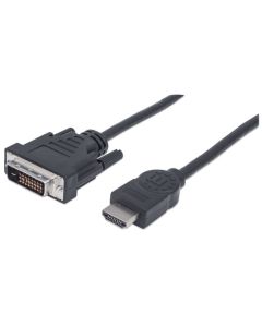 MANHATTAN Kabl HDMI/M - DVI-D/M 24+1, 1,8m - 37988