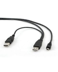 GEMBIRD CCP-USB22-AM5P-3 Dual USB 2.0 A-plug to MINI 5pina kabl 0.9m - 2547