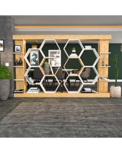 HANAH HOME Polica za knjige Sueno, bela/krem