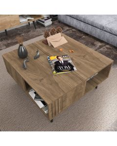 HANAH HOME Klub sto Ronas, braon - 322RTC1211
