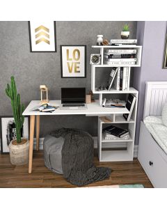 HANAH HOME Radni sto sa policama Vina, bela