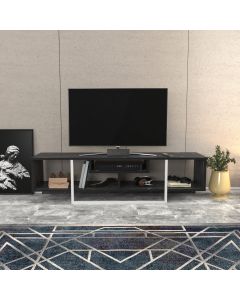 HANAH HOME TV komoda Asal 150, crna/bela