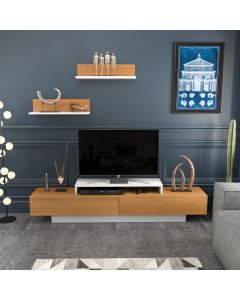 HANAH HOME TV komoda Lusi, bela/krem