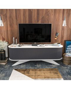 HANAH HOME TV komoda Stor, antracit/bela