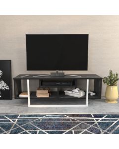 HANAH HOME TV polica Asal 120, crna/bela
