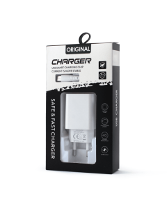 NEDEFINISAN Kućni punjač 2.1A sa USB na Type C kablom CE, bela - 38797
