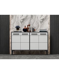 HANAH HOME TV komoda Stria, antracit/bela