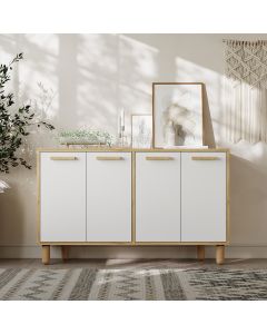 HANAH HOME Komoda Venedik, svetlobraon/bela