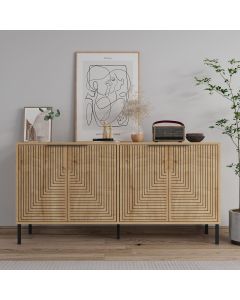 HANAH HOME Komoda Lurea, svetlo braon