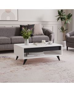 HANAH HOME Klub sto Century, bela/crna