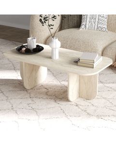 HANAH HOME Klub sto Becaj, mermerna krem