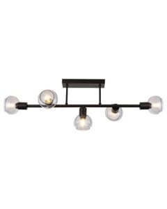 Rabalux Plafonjera Sullivan E14 5x MAX 40W crna (3296) - 3296-1