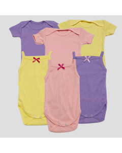 Corall Bodi Letnji Set Od 6, Ljubičasta - Roze - Žuta - P-117256