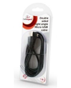 GEMBIRD USB 2.0 kabl na Micro USB 5pin za punjenje pod uglom od 90 stepeni, 1.8m - 19026-1