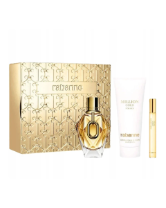 Paco Rabanne Million Gold Gift Set ( EDP 90ml + Body Lotion 100ml + EDP 10ml )