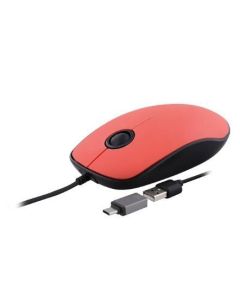 TNB MUSUNSETRD Zični miš + ADAPTER USB-A/USB-C, CRVENI