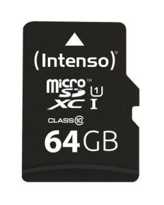 INTENSO 64GB Micro Secure Digital Card+Adapter, čitanje 45MB/s