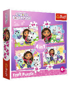 TREFL Puzzle 4u1 Gabby's adventures 34620 - 35, 48, 54, 70 delova - 102824-T34620