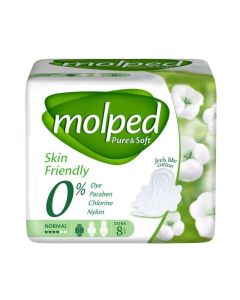 MOLPED Pure & Soft Normal – higijenski ulošci od organskog pamuka (8 komada)