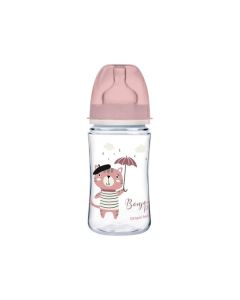 CANPOL Flašica za bebe 240 ml široki vrat, pp 35/232 pink - 