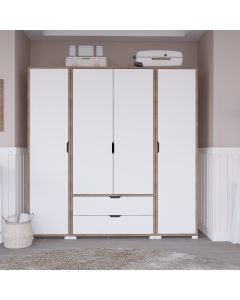 HANAH HOME Ormar Nisan 1600-018, bela/braon