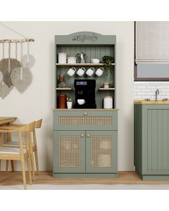 HANAH HOME Kuhinjska vitrina Lucas 1600-129, zelena/braon