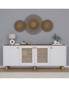 HANAH HOME Komoda Bohemian 1600-145, bela/braon