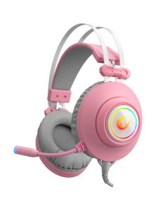 RAMPAGE Slušalice sa mikrofonom RM-K1 PULSAR 7.1 USB + 3.5mm roze