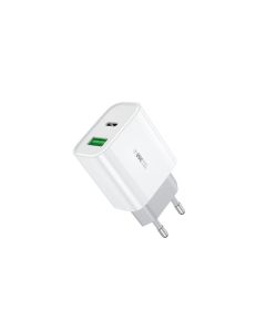 WEKOME Punjač WP-U53 Superbrzi, 2-porta USB (3.0 i PD-tipC) 33W, bela