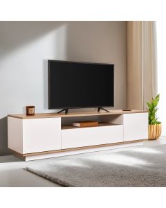HANAH HOME TV komoda Veramont, bela/svetlobraon