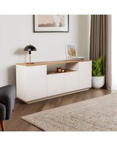 HANAH HOME Komoda Arista, bela/braon