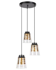 Rabalux Visilica Zenaida E27 3x MAX 60W mat crno (3545) - 3545