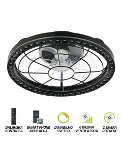 FORMA LED plafonska lampa sa ventilatorom 50W FV2001-50 crna 3000K-6400K