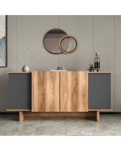 HANAH HOME Komoda Diana, antracit/braon