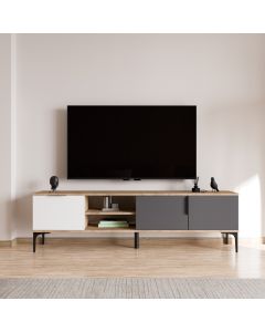 HANAH HOME TV komoda Tarz, svetlobraon/bela/antracit