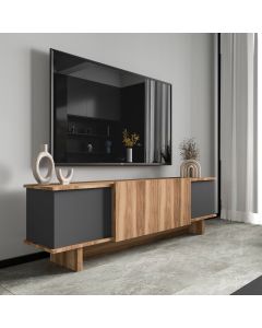 HANAH HOME TV komoda Diana, antracit/tamnobraon