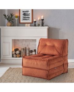 ATELIER DEL SOFA Fotelja na razvlačenje Mocca, cigla crvena