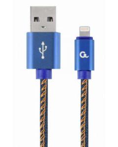 GEMBIRD USB kabl na Lightning, CC-USB2J-AMLM-1M-BL, pleteni 1m, plava - 38291