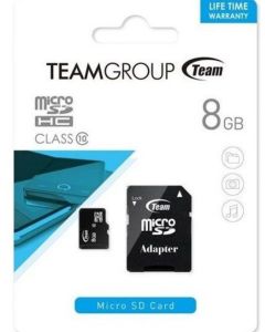 TEAM GROUP TeamGroup MICRO SDHC 8GB CLASS 10+SD Adapter TUSDH8GCL1003 - 38421